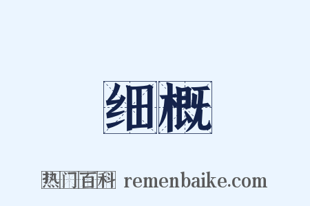 细概是什么意思的图片